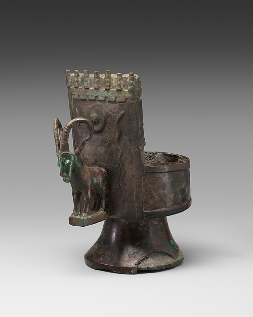 Ancient bronze incense burner from southwestern Arabia, used to burn frankincense and myrrh